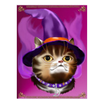 Witch Cat Face poster posters