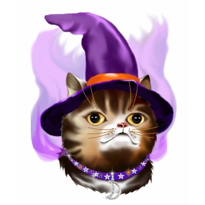 *Witch Cat Face T-shirt by Lotacats