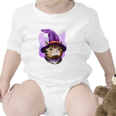 *Witch Cat Face Tee Shirts by Lotacats