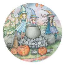 Witch Cat Halloween Stickers by Molly Harrison by robmolily Witch Cat Halloween Stickers by Molly Harrison