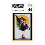 Witch Cat Moon stamp