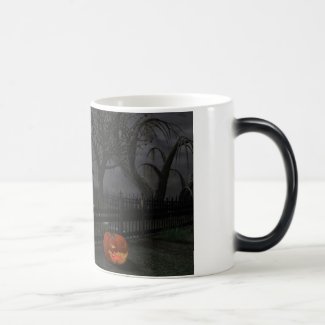 Witch Cottage with Pumpkin Lantern Mug