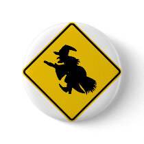 Witch Crossing Highway Sign buttons by wesleyowns Witch Crossing Highway Sign buttons