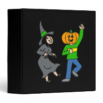 Witch dancing with pumpkin head binders