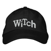 WITCH Eclectic Style Halloween Embroidery Hat Embroidered Hats