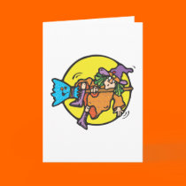 witch falling off broomstick cards
