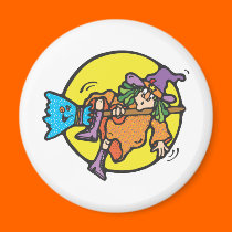 witch falling off broomstick magnets