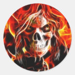 Witch Fiery Skull Sticker