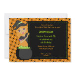 Witch Halloween Birthday Invitation