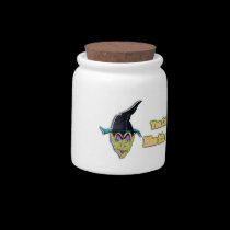 WITCH HALLOWEEN CANDY or SNACK JAR candy jars