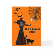 Witch Halloween Costume Party Invitation cards by StarStock Witch Halloween Costume Party Invitation cards
