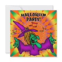 Witch Halloween Party Invitation