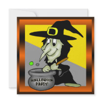 Witch Halloween Party Invitation