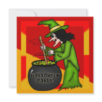 Witch Halloween Party Invitation