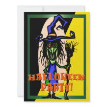 Witch Halloween Party Invitation