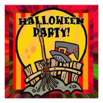 Witch Halloween Party Invitation invitations