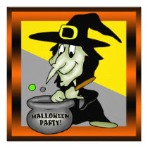 Witch Halloween Party Invitation invitations