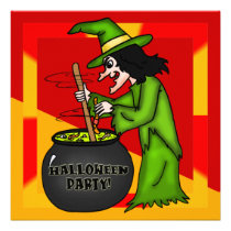 Witch Halloween Party Invitation invitations