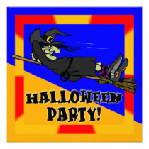 Witch Halloween Party Invitation invitations