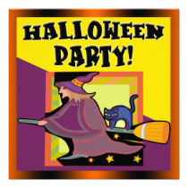 Witch Halloween Party Invitation invitations