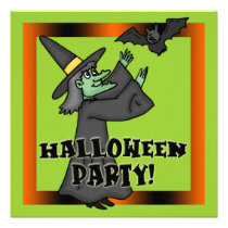 Witch Halloween Party Invitation invitations