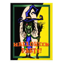 Witch Halloween Party Invitation invitations