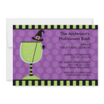 Witch Hat Cocktail Halloween Party Invitation