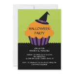 Witch Hat Cupcake Halloween Party Invitation