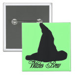 Witch Hat Witche's Brew Pinback Buttons