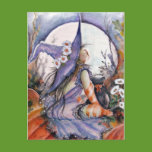 Witch in a pumpkin patch Postcard