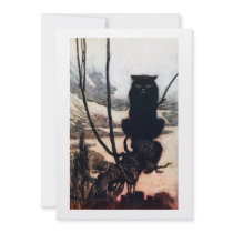 Witch in Cat Form Personalized Invitation