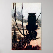Witch in Cat Form Print