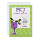 Witch in Cocktail Adult Costume Party Invitation