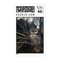 Witch in Owl Form Stamp