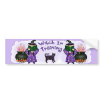 Witch in Training Bumper Stickers