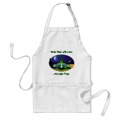 Witch Kilroy Frogs Apron by kilroyworld