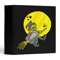 Witch laughing against the moon binders