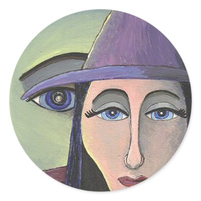 Witch &amp; Moon - Halloween stickers by folkartblonde
