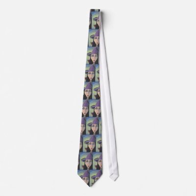 Witch &amp; Moon - Halloween tie by folkartblonde