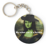 witch, My other car is a broom, mona lisa keychains