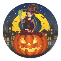 "Witch Night" Round Stickers