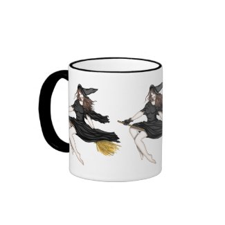 Witch on a Broomstick mug