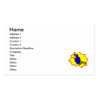 Witch on broom business card