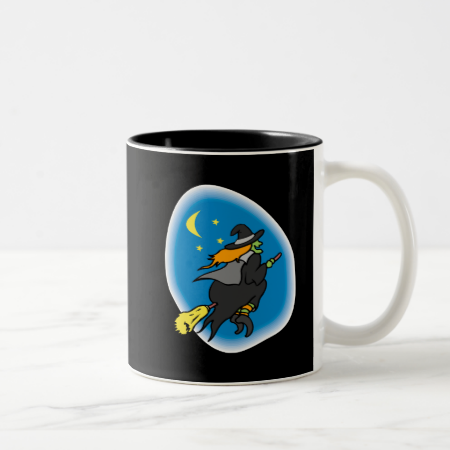 Witch on broom coffee mugs Witch on broom coffee mugs