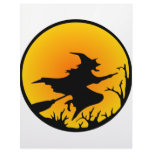 Witch On Broom Letterhead Design