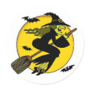 Witch On Broomstick stickers