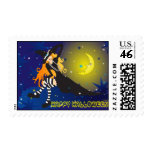 witch on cloud stamps