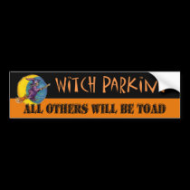 Witch Parking Bumpersticker by bumper2bumper Witch Parking Bumpersticker
