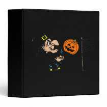 Witch playing pumpkin volley ball binders