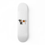 Witch playing pumpkin volley ball skate decks